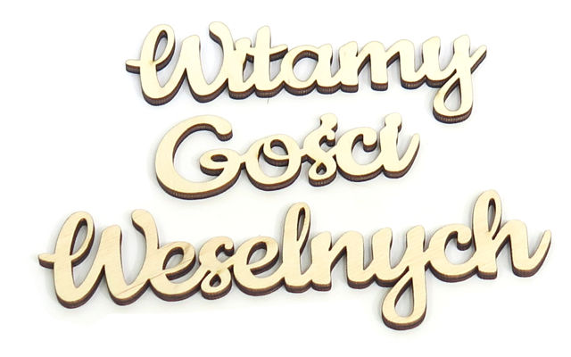 

Decoupage Ozdoba Napis Witamy Gości Weselnych DV55