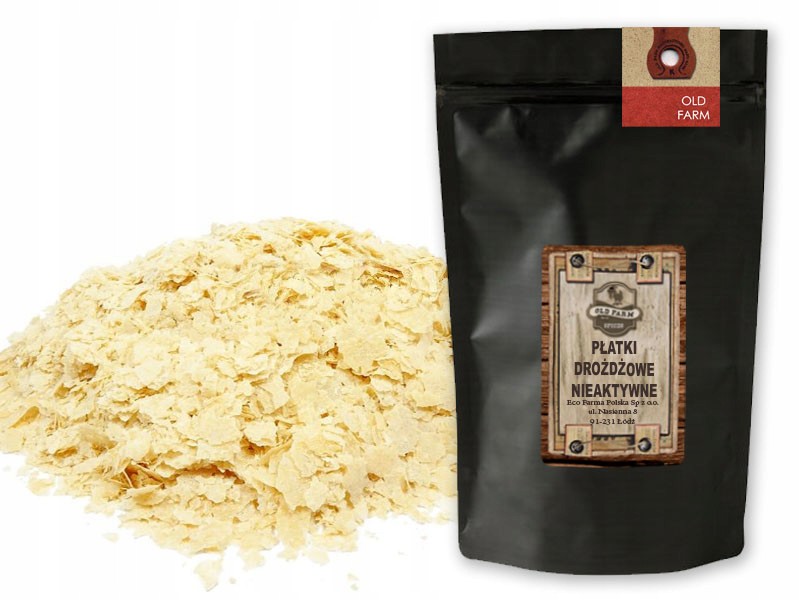 PŁATKI DROŻDŻOWE NIEAKTYWNE 250 G DROŻDŻE BEZGLUTE