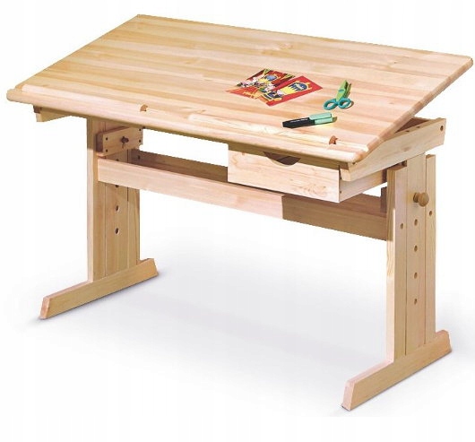 Biurko sosnowe JULIA Halmar REGULOWANE Kolekcja Julia