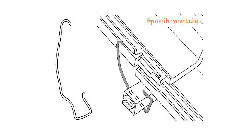 Spinka do dachówki ceramicznej na łatę 40/60 mm EAN (GTIN) 5902565007713