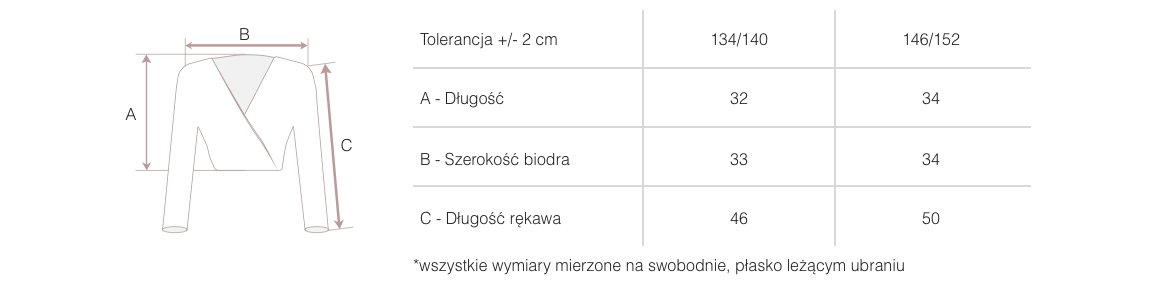 BOLERKO NA BALET OCIEPLACZ SWETEREK Y2 JB 146/152 Wiek dziecka 11 lat +