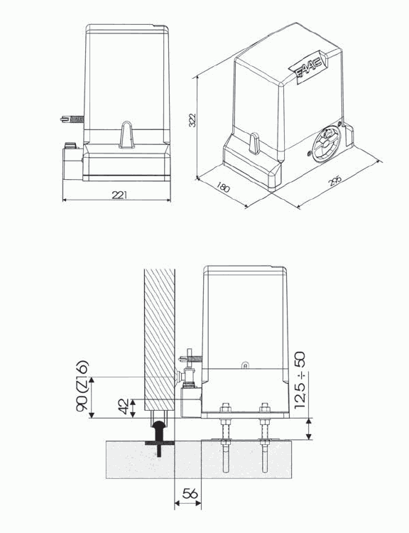 Схема faac 740