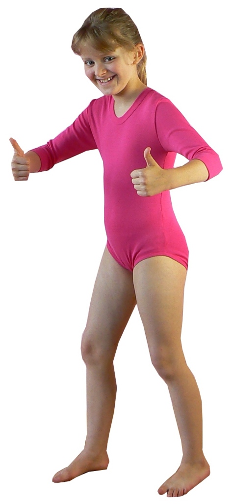 

6002_BODY Gimnastyczne rękaw 3/4 rozm 122 róż