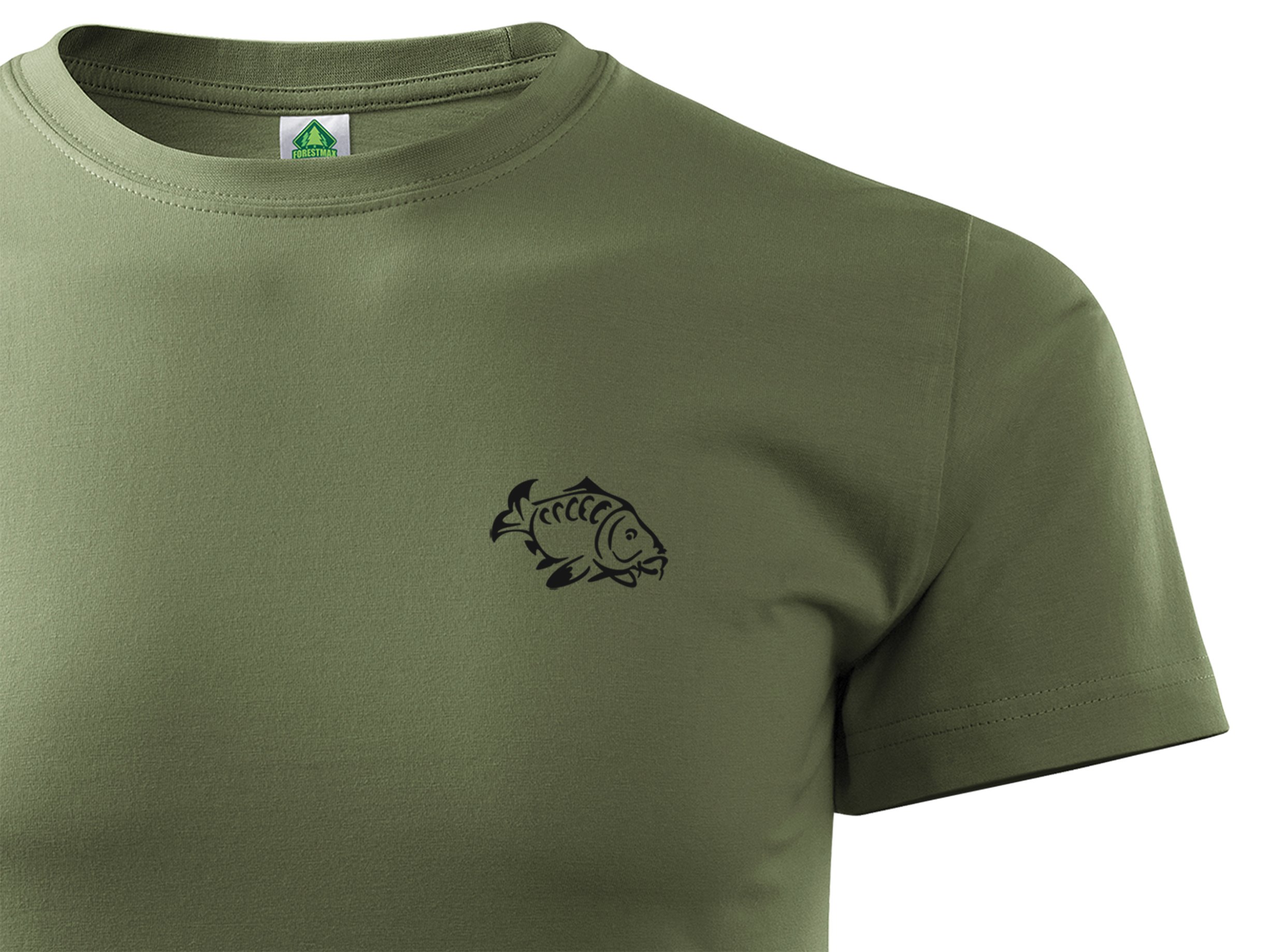 

T-shirt Forestmax Khaki Nadruk Karp Dla Wędkarza L