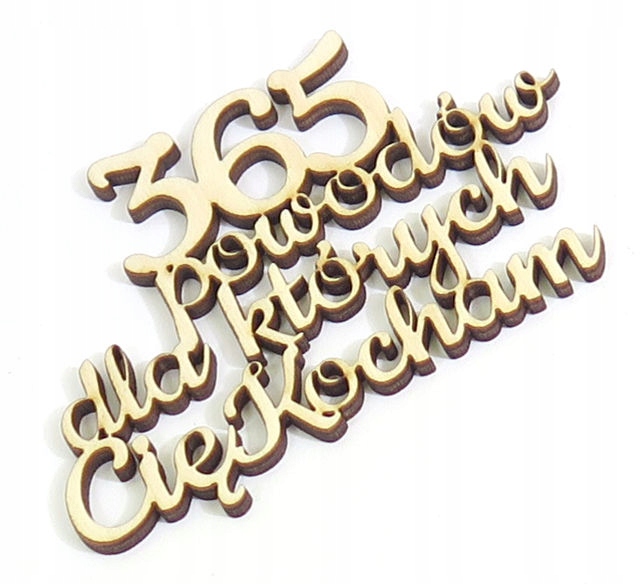 

Dekor 365 powodów dla których Cię Kocham DW99