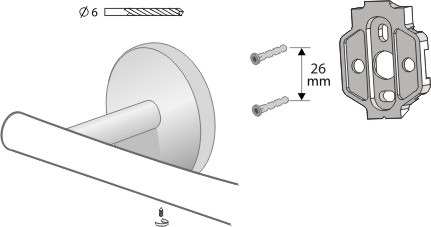 VIRGINIA WIESZAK KĄPIEL. 46cm NIKIEL/SATYNA 72085 Marka Bisk