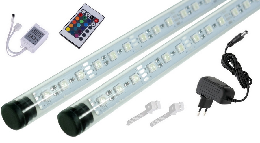 Levně Rgb Led zářivka akvárium dálkové ovládání 16v1 2x90cm I+I