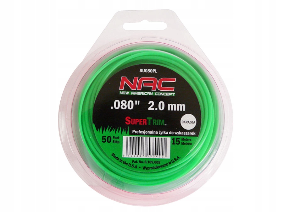 

Żyłka Tnąca Do Kos Nac Su 080PL 2 MM 15 Mb Okrągła
