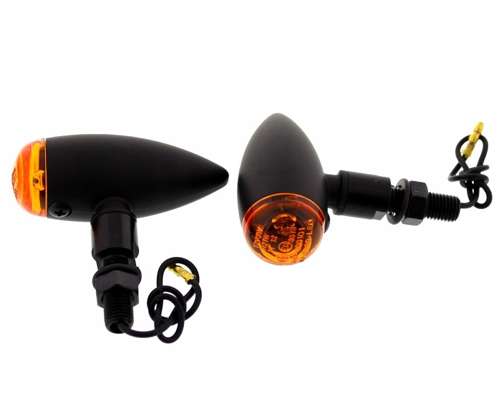 Směrovky Bullet Mini Černé 2ks M10 12V