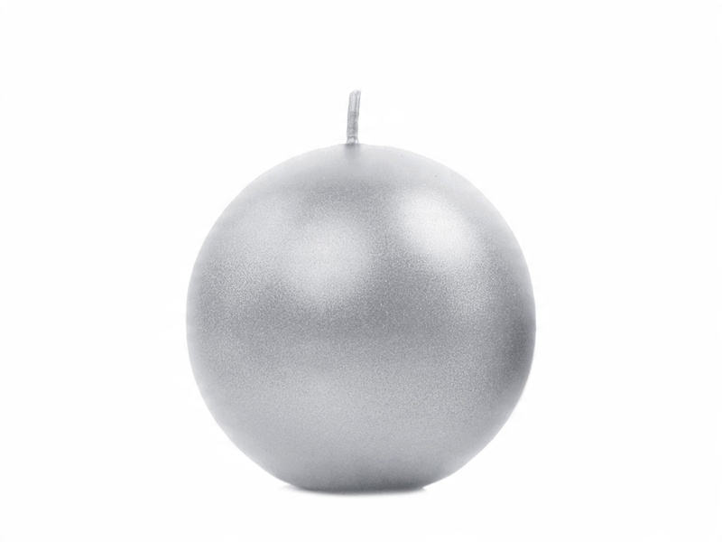 

Śliczne Świeczki metalik -- Srebrna Średnica 6cm