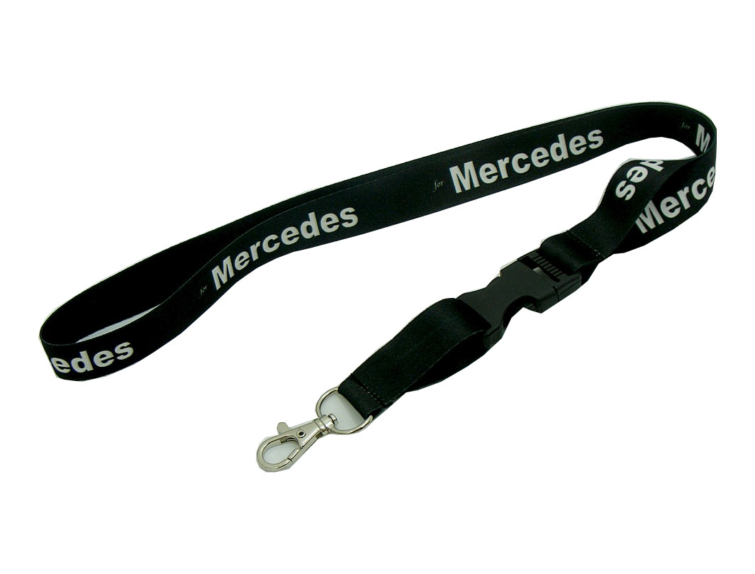 

Smycz Mercedes czarny napis 20mm