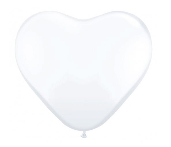 

Balon Serce Wesele Ślub Walentynki Białe 1 szt.