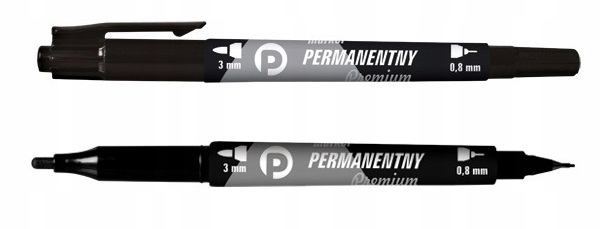 

Marker permanentny dwustronny Tetis KM501 czarny