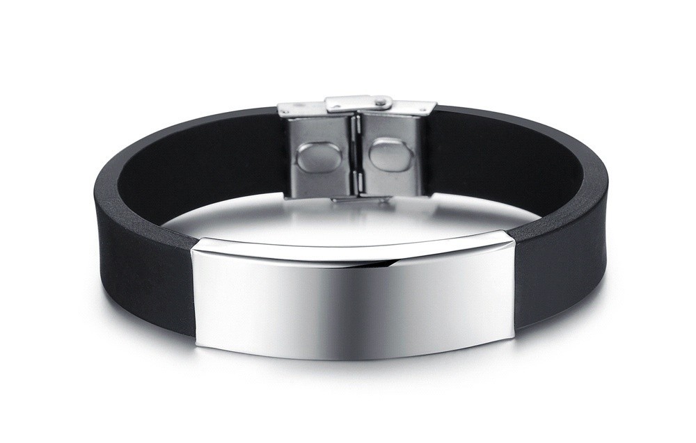 SZEROKA BRANSOLETKA Z GRAWEREM IMIĘ OBRAZEK NAPIS Splot Inny splot