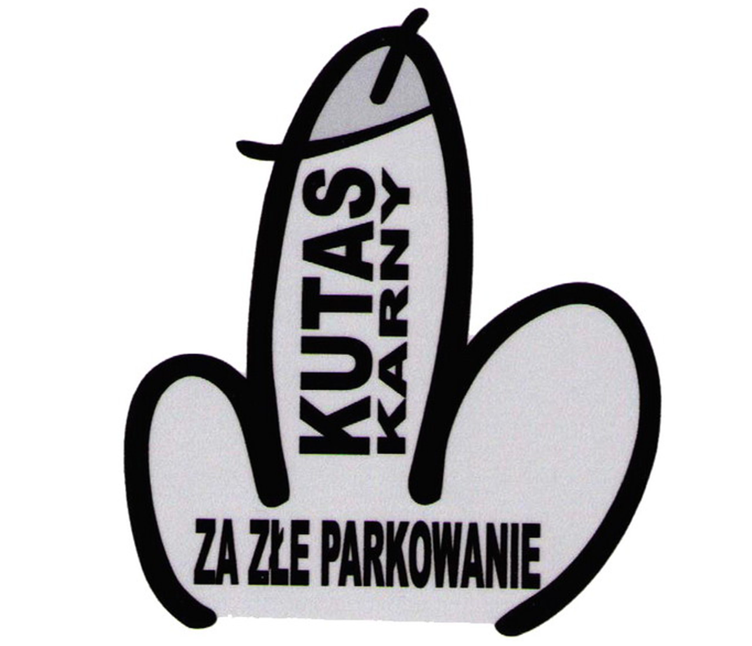 

Naklejka Karny Kut** K.... Za Złe Parkowanie