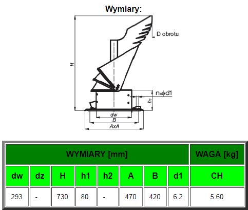 Nasada kominowa Rotowent - DRAGON fi300 mm Marka Darco