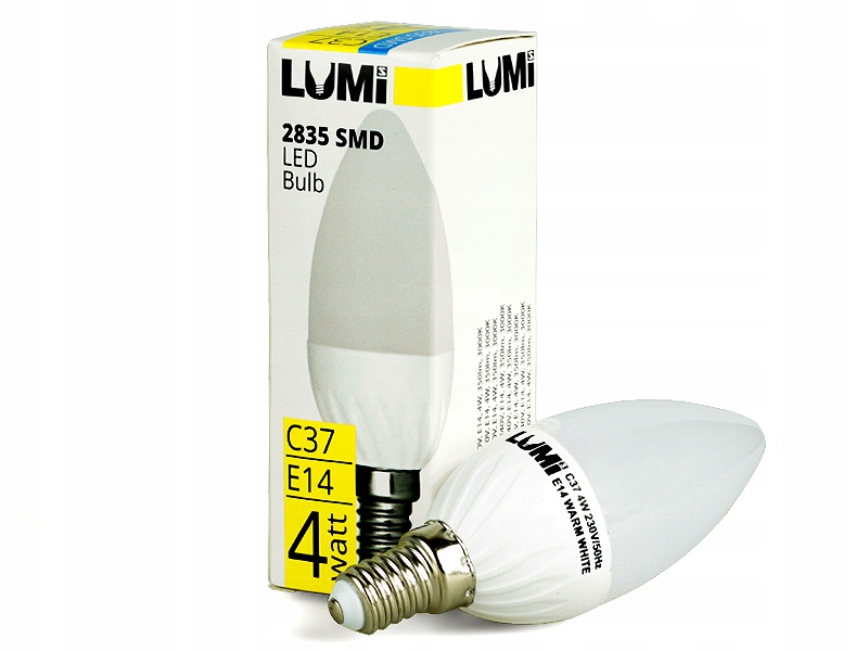 

Żarówka Led E14 Świeca C37 4W=40W Ra>80 350 lm