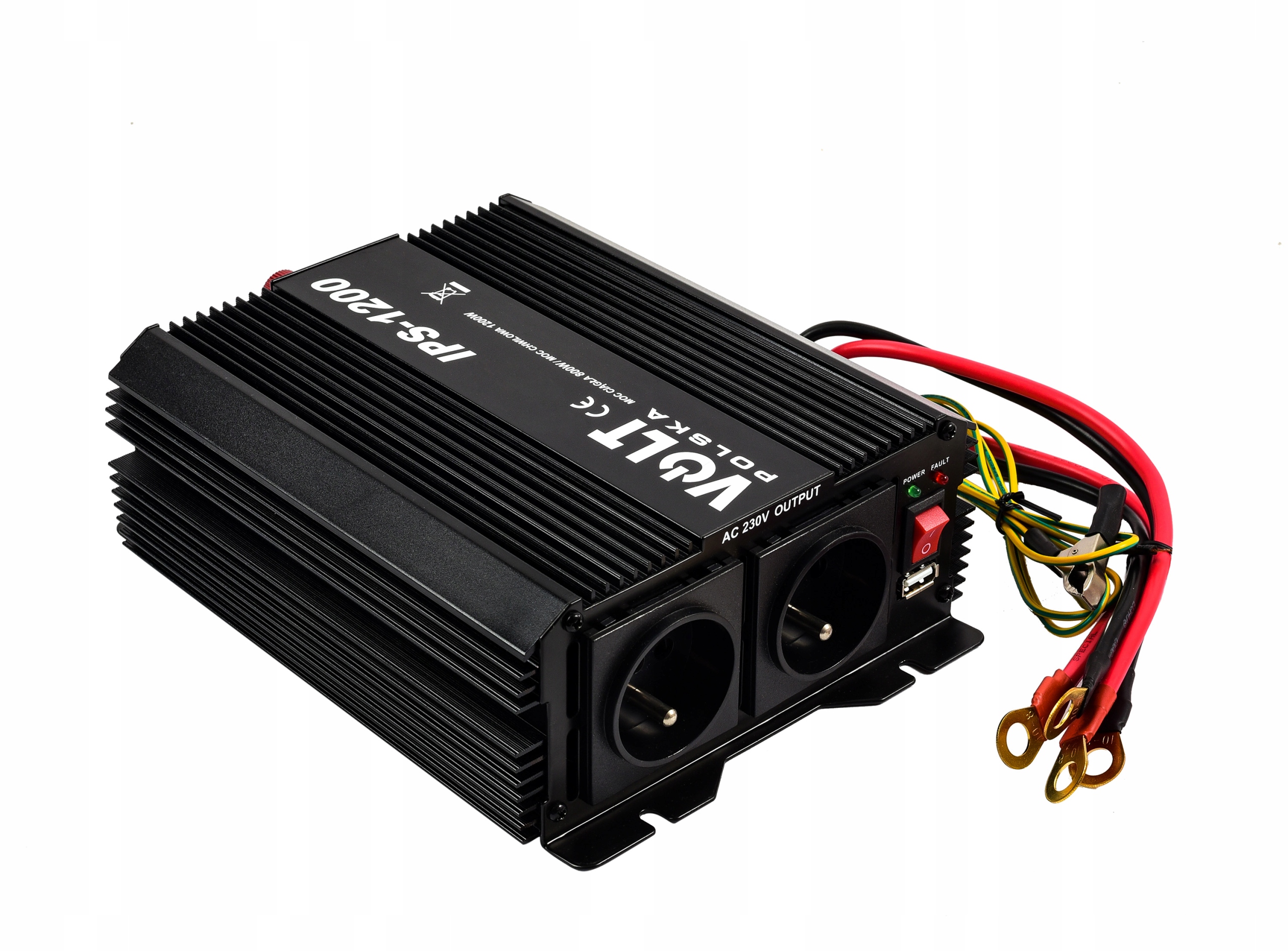 PRZETWORNICA 24V 230V SAMOCHODOWA NAPIECIA 1200W 8 Weight with packaging 1 7 kg