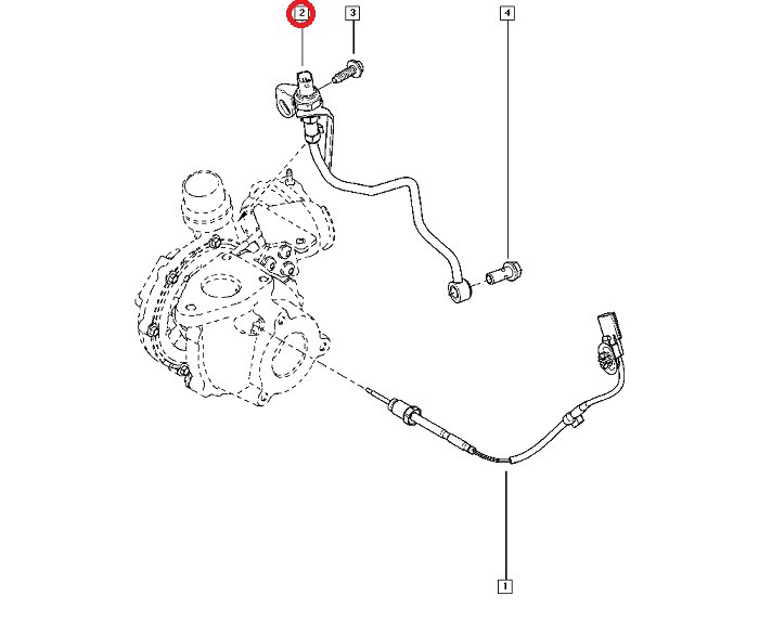 PRZEWOD TURBO CZUJNIK CISNIENIA RENAULT 2 0 DCI Part number 223214864R