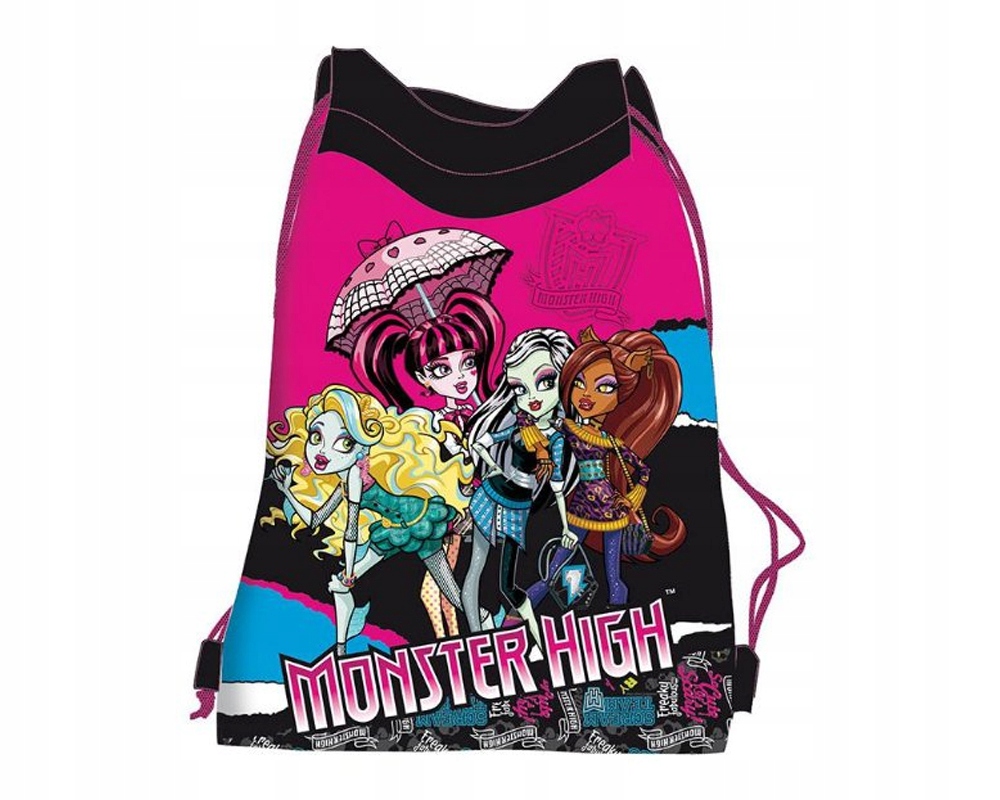 TAŠKA Vak na topánky wf Monster High ružový čierny