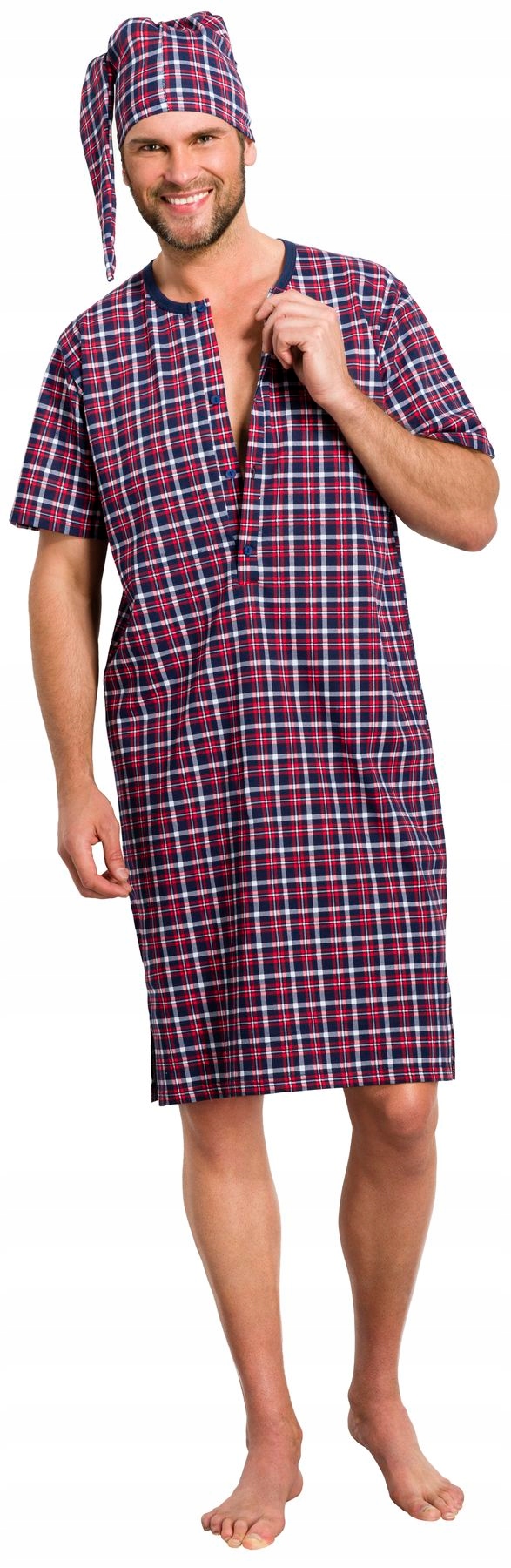 Taro ROZPINANA MĘSKA KOSZULA NOCNA + SZLAFMYCA 5XL Rozmiar 5XL