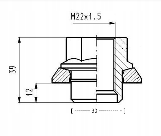 nakrętka колеса M22 alufelga Man F2000 TGA TGS TGX Номер каталозі запчастини 81455030033 foto 0