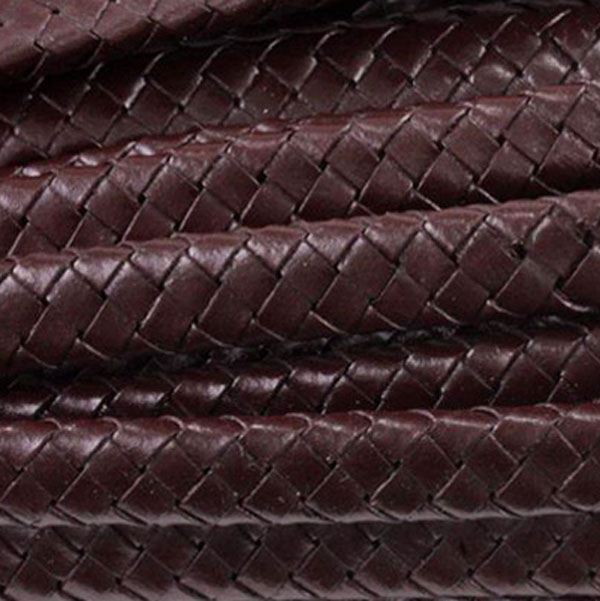 ŁL620N Rzemień Pleciony Płaski Brązowy 11/6mm 20cm