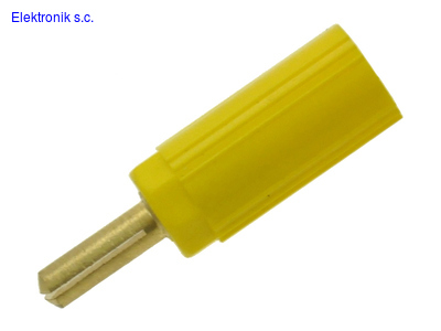 

Wtyk bananowy 4mm WB-13 na śrubę żółty skręcany