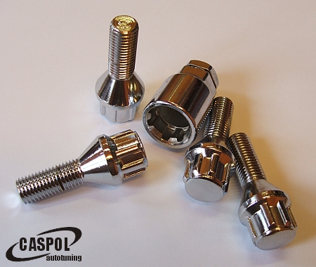 Śruby zabezpieczające M12x1,5x26mm kula, VW, Seat Producent Carpoint