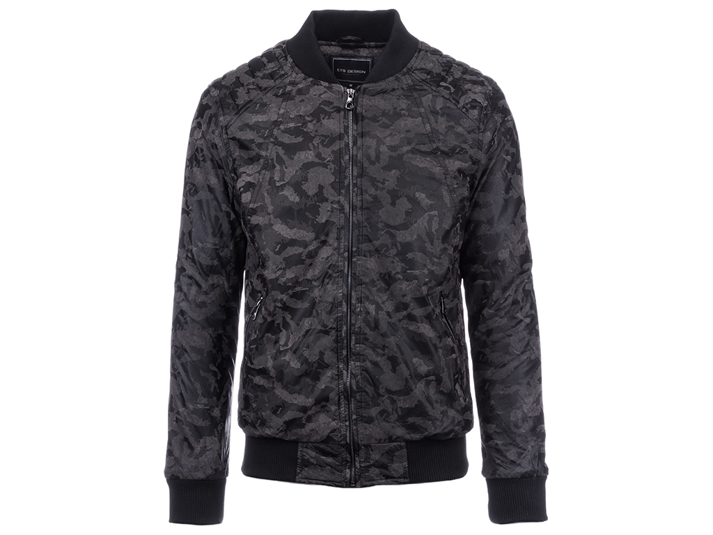 Pánská Bunda Maskáč Šedá Bomber Zateplená Na Medvídkovi Stahovací Kapsy XL