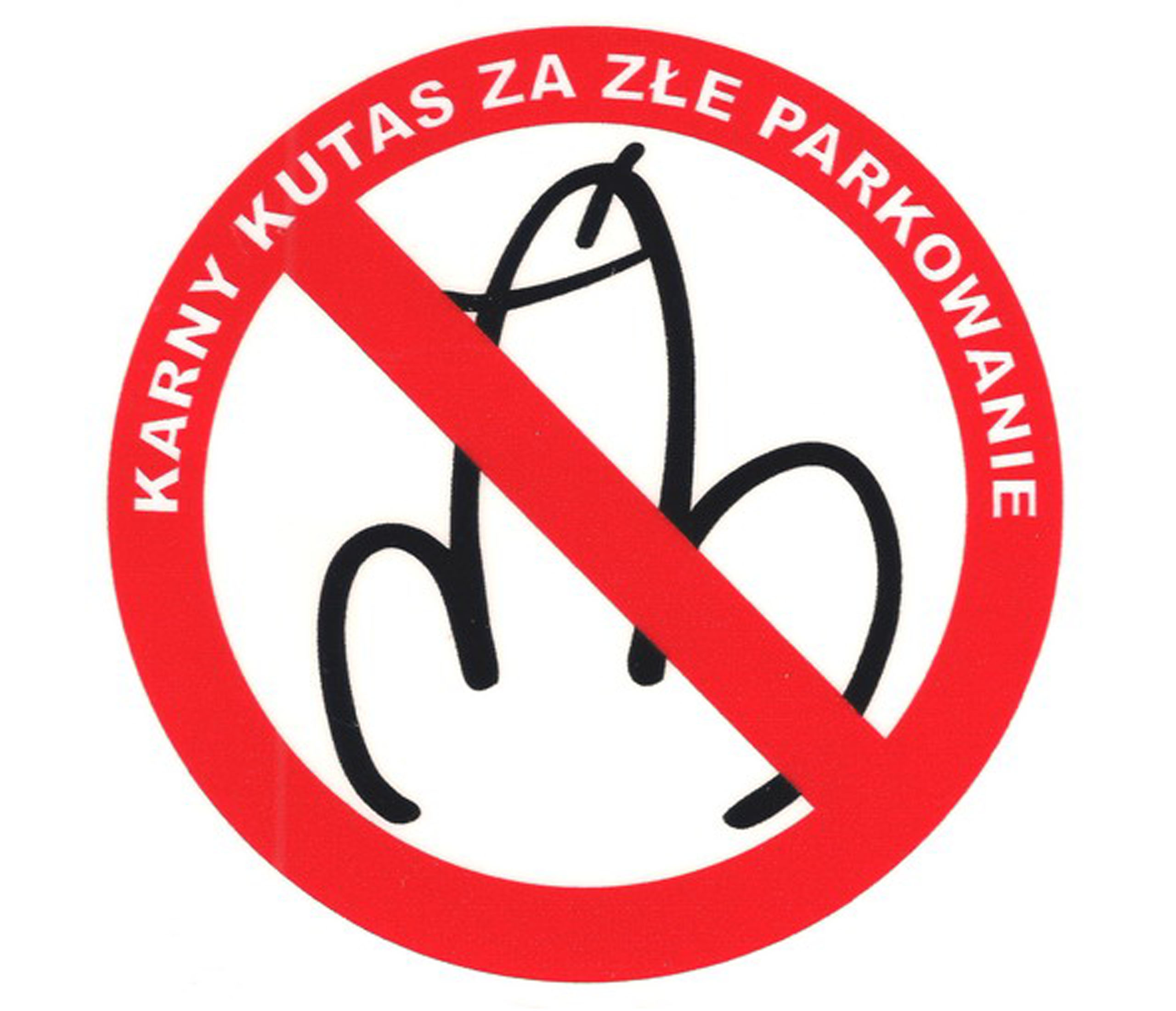 

Naklejka Auto Tattoo Karny K*** Za Złe Parkowanie