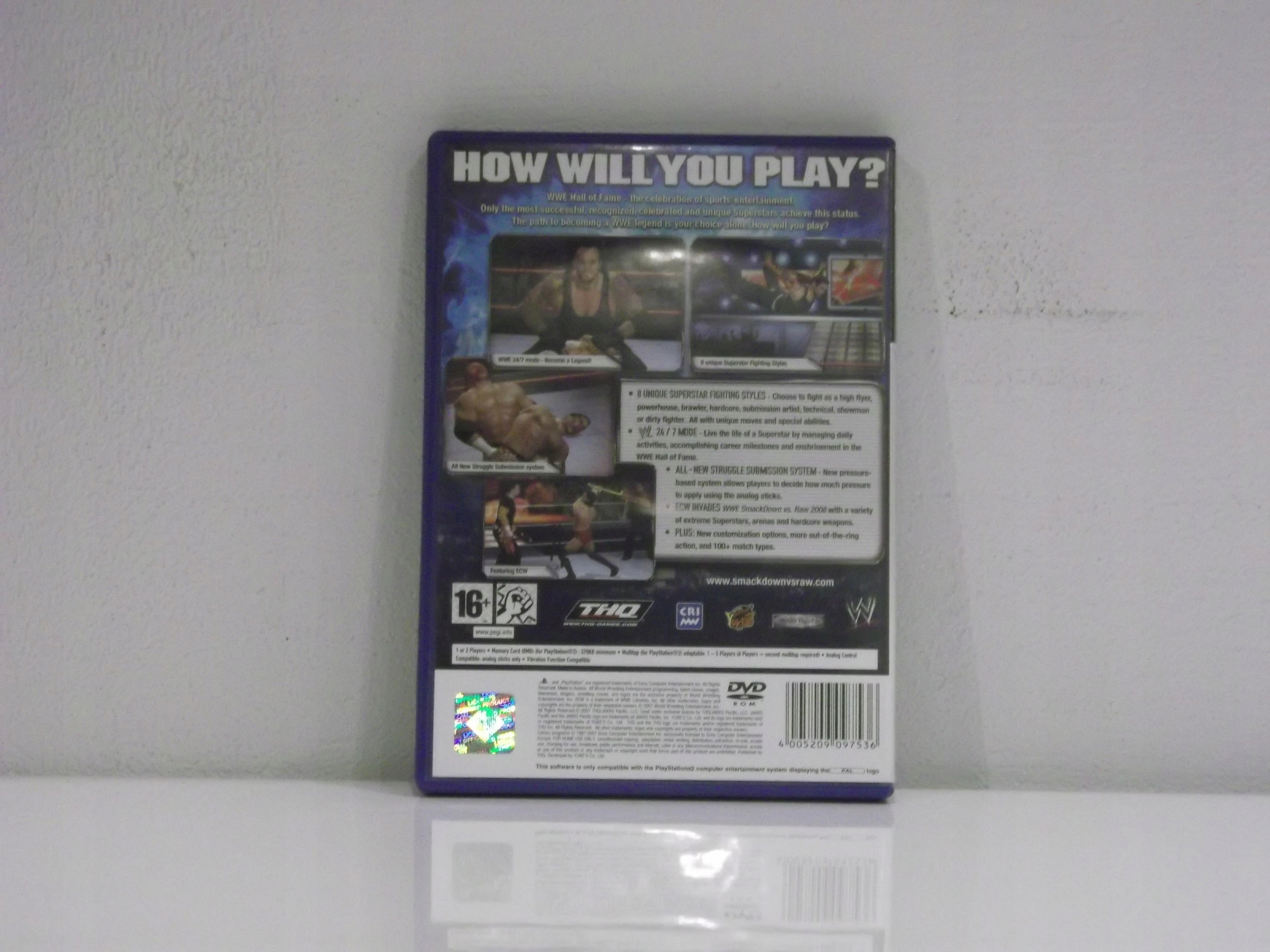 SMACKDOWN VS RAW 2008 PS2 Tematyka bijatyki