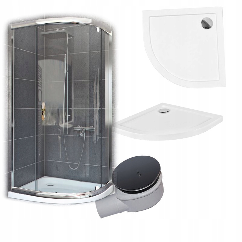 Kabina Easy Clean 90x90 1-křídlová sprchová vanička Slim