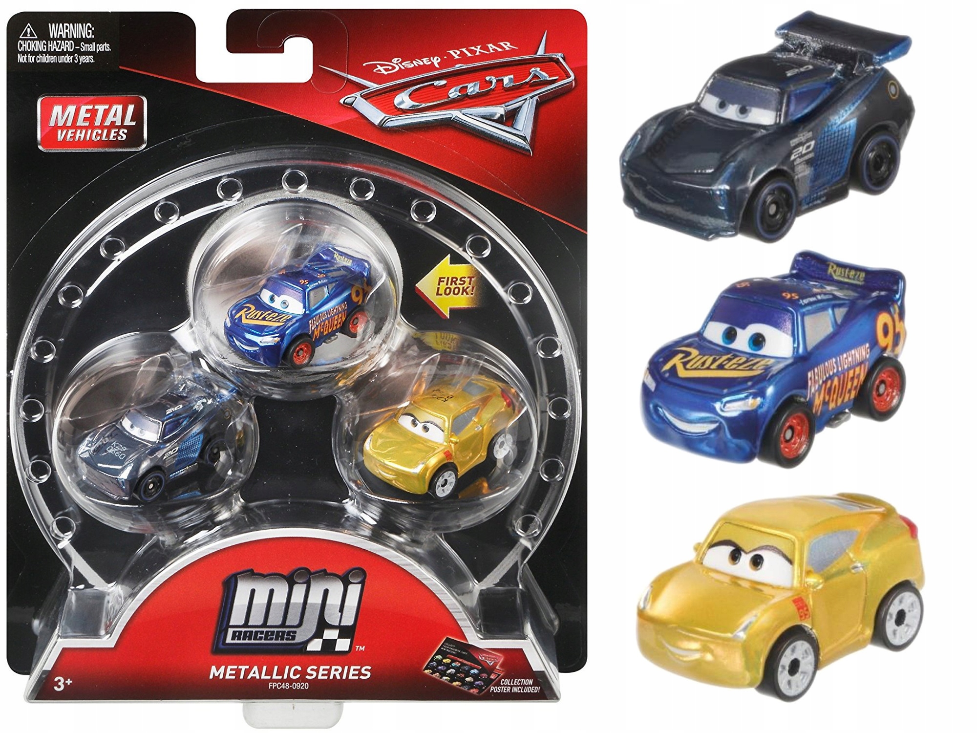 Cars 3 Mikroauta 3 Pak Mini Autka Metalowe Fpc48 7322761254