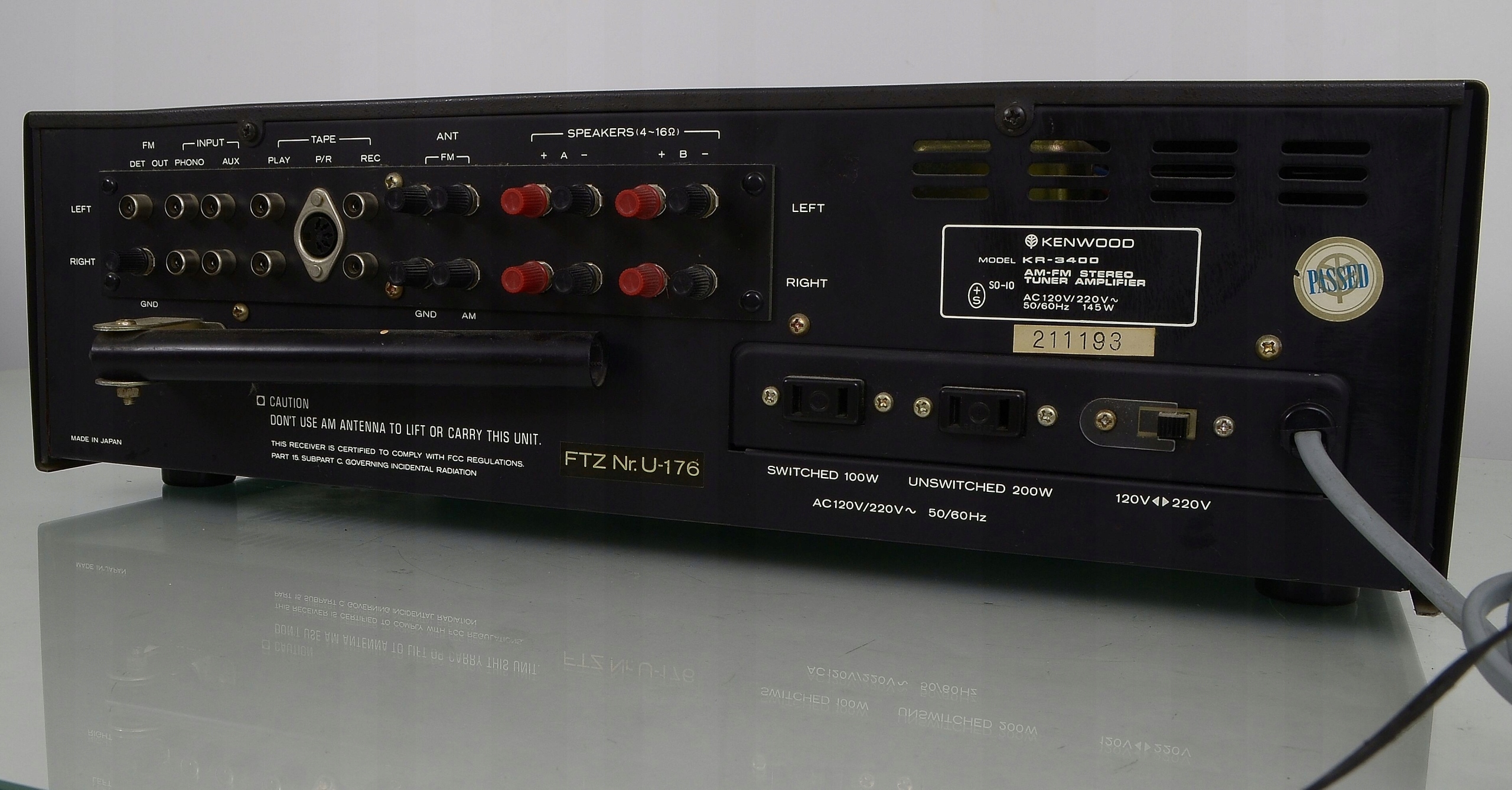 Kenwood KR3400 Vintage AM/FM Stereo Receiver 7559644217 oficjalne archiwum allegro