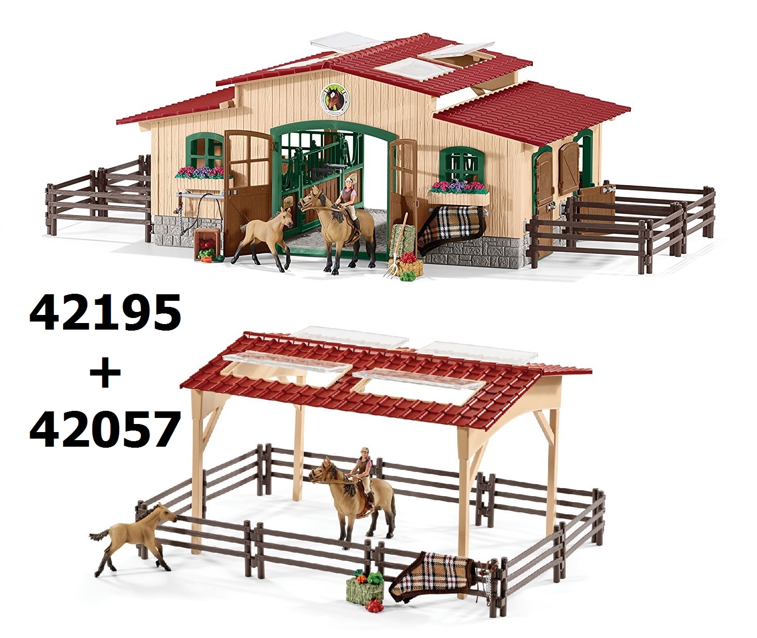 Schleich 42195 Duża Stajnia Dla Koni Wyposażenie 7306192950