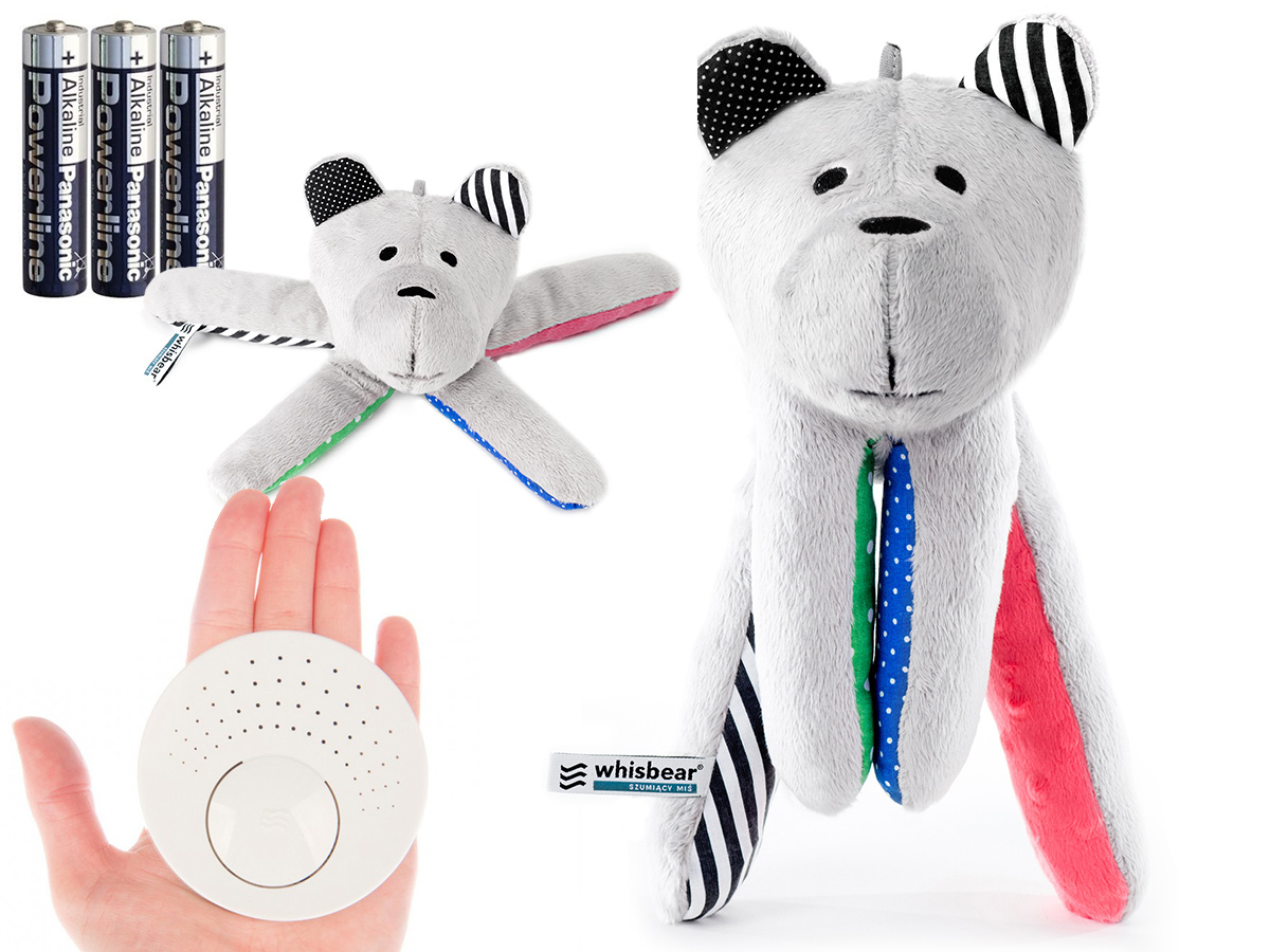 Whisbear Szumisie Cry Sensor Szumiący Miś Baterie 6798902730