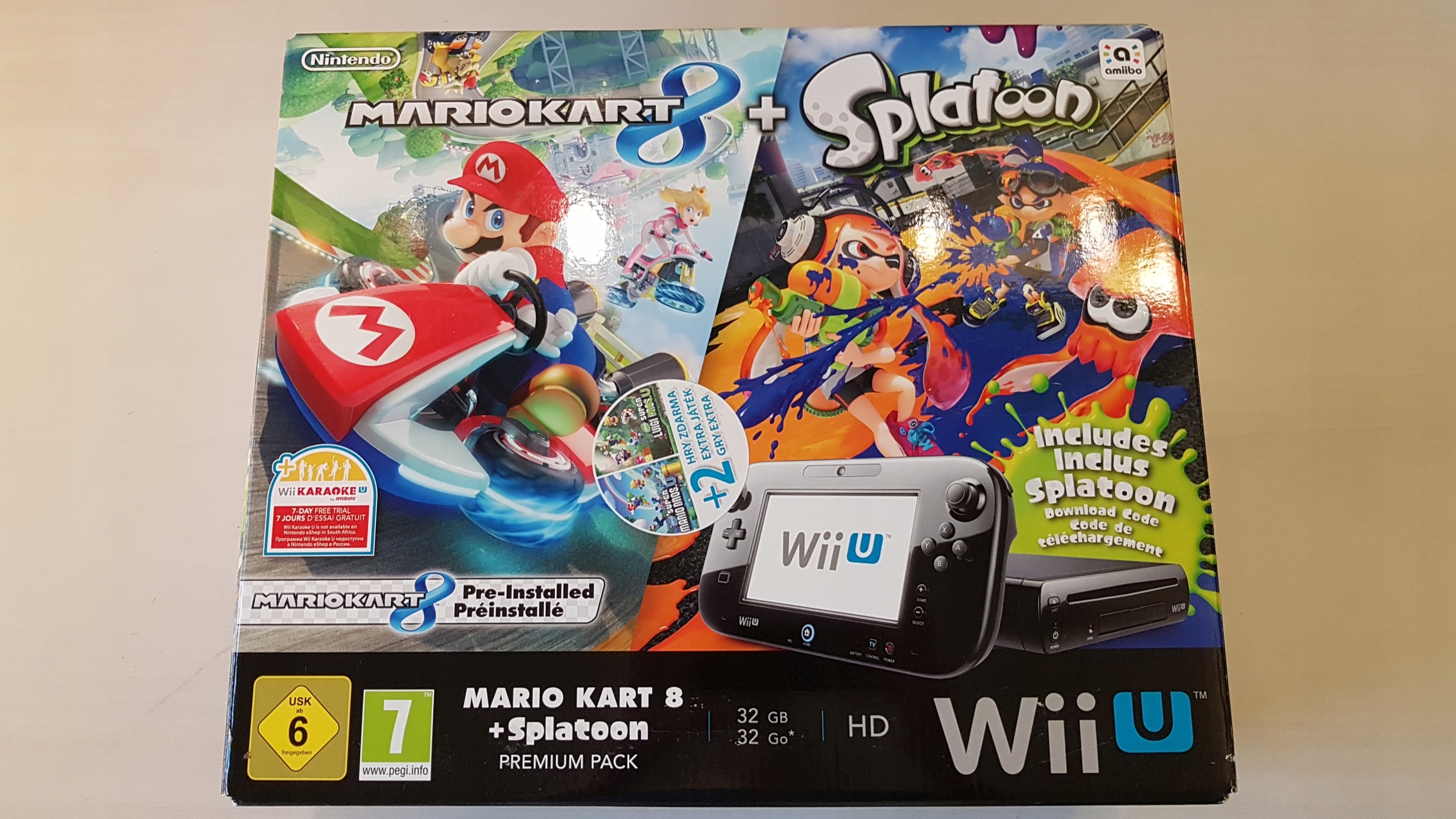 Wii U Premium Pack Mario Kart 8 + Splatoon + 3 gry 7577207966