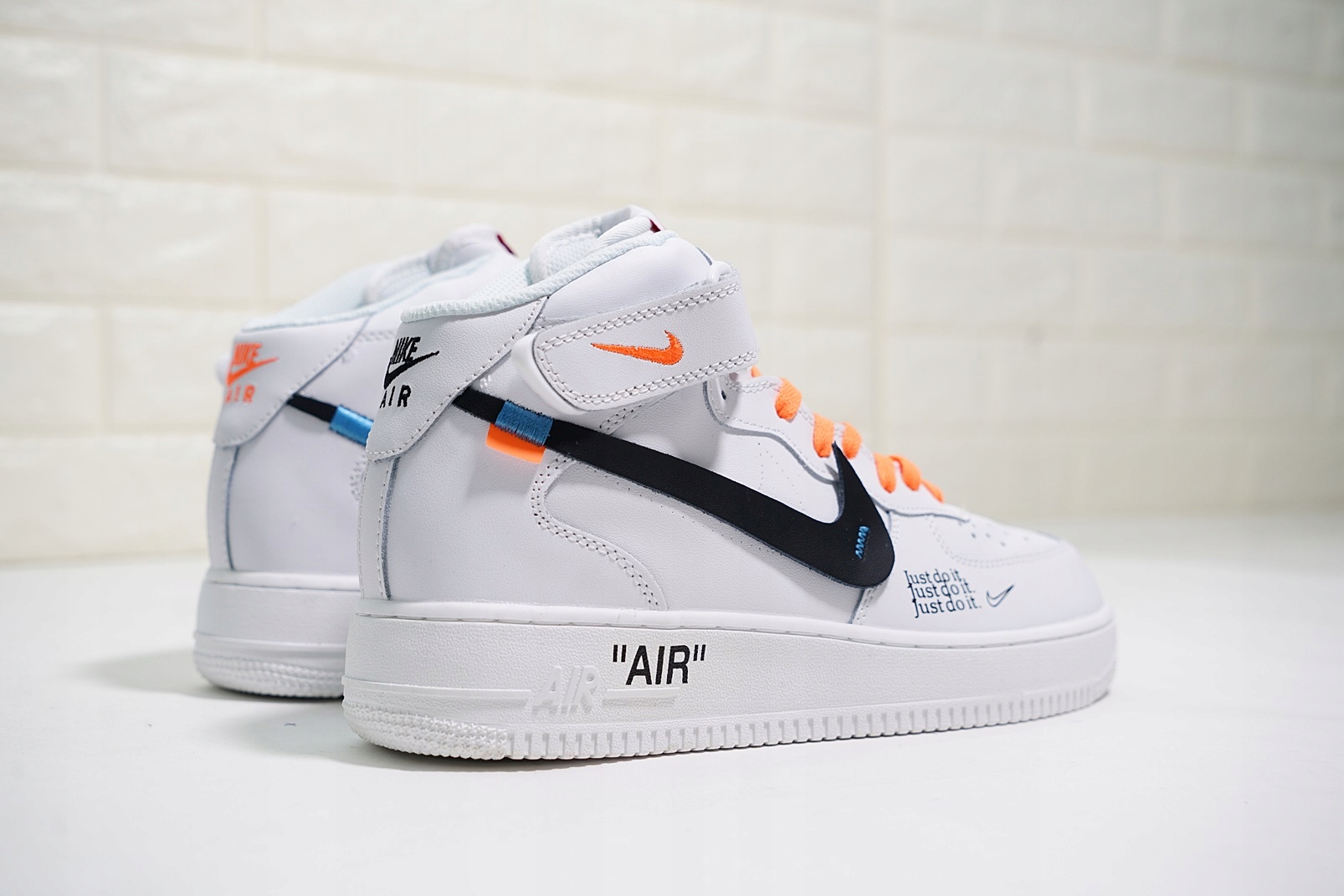 OFF WHITE x NIKE AIR FORCE 1 MID 07 CUSTOM r. 41 - 7731604581 - oficjalne archiwum allegro