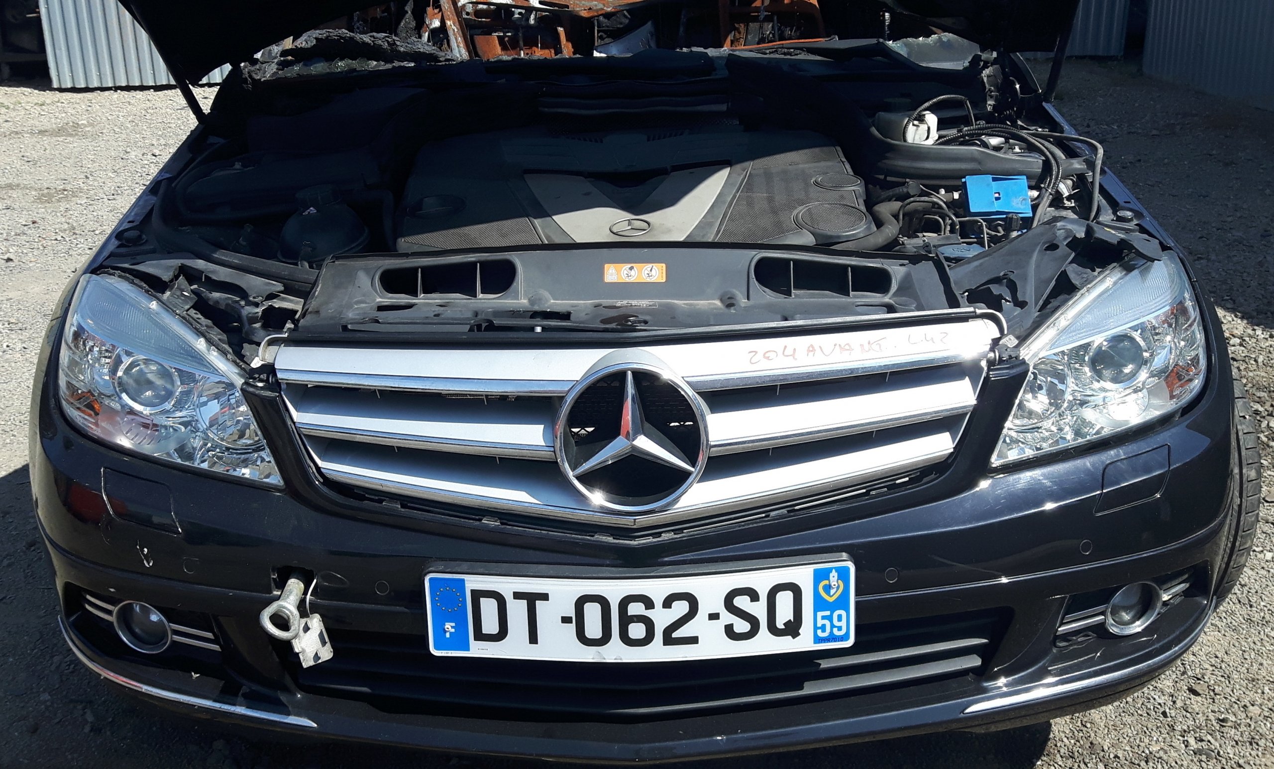 MERCEDES w 204 C KLASA przod maska zderzak lampy