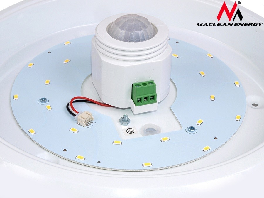 Plafoniera Led Tokar 12w 4000k : Maclean plafon led 12w z czujnikiem pir i zasilani 7249636444