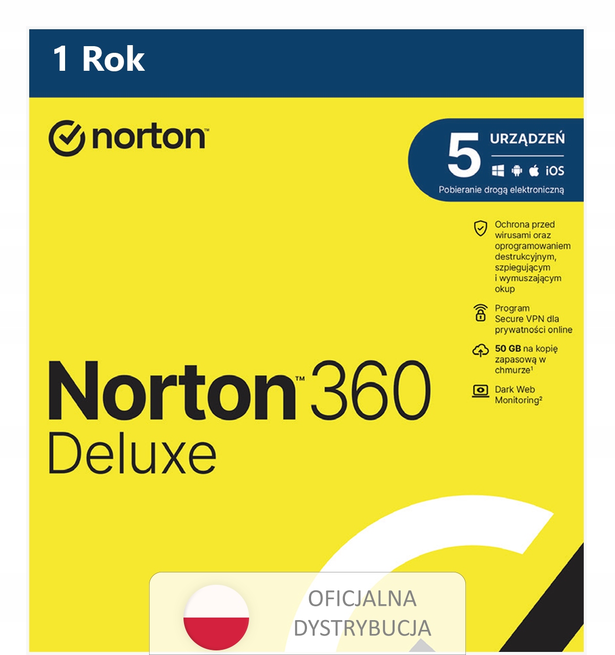 Antywrius Norton 360 Deluxe 5 Pc 1 rok Secure Vpn