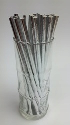 

Rurki (słomki) papierowe Srebrne 20cm 250szt