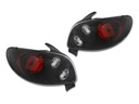 Фара задняя комплект peugeot 206 1998- black lexus тюнинг1, цена в Украине