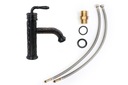 фото mini №11, Washbasin faucet retro black orb royal black