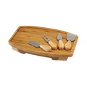 фото mini №2, Bamboo plank for cheese з silastic+ 4 knives 32cm
