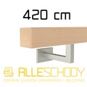 фото mini №1, Handrail wall-mounted wooden 40x40 420cm beech color