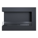 фото mini №3, Biofireplace angular black suspended delta left 700 glass effect glow