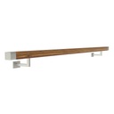 фото mini №2, Handrail wall-mounted wooden 40x40 160cm oak color