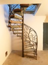 фото mini №9, Stairs curved internal forged balustrady forged